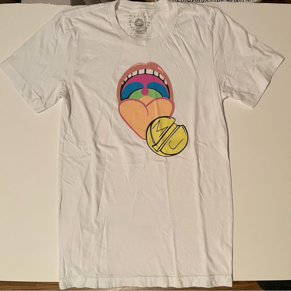 Marc Jacobs - Pill Mouth Design T-Shirt Used Worn Women's Medium